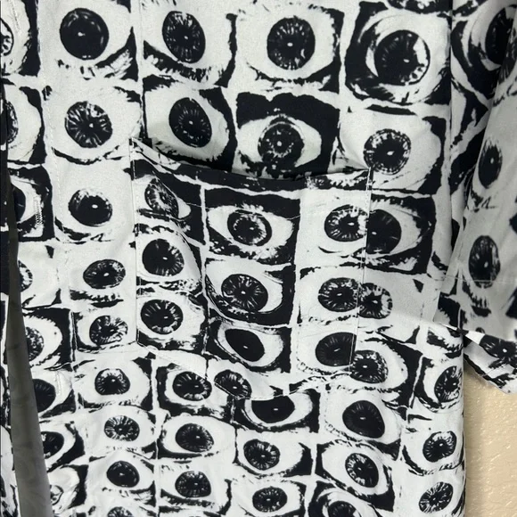 Black and White Patterned Men's Shirt - Picture 2 of 5